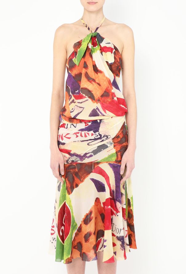 Dior ICONIC S/S 2003 Chiffon Halter Dress - 4