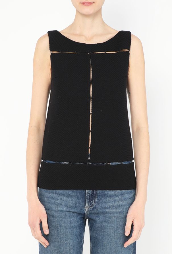 Prada F/W 1998 Felted Keyhole Top - 1
