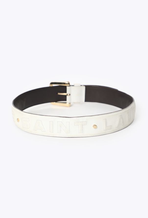Saint Laurent Tom Ford '90s Logo Embossed Belt - 4