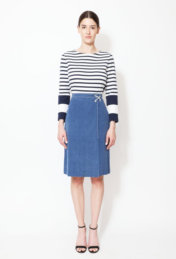 Very denim wrap skirt top