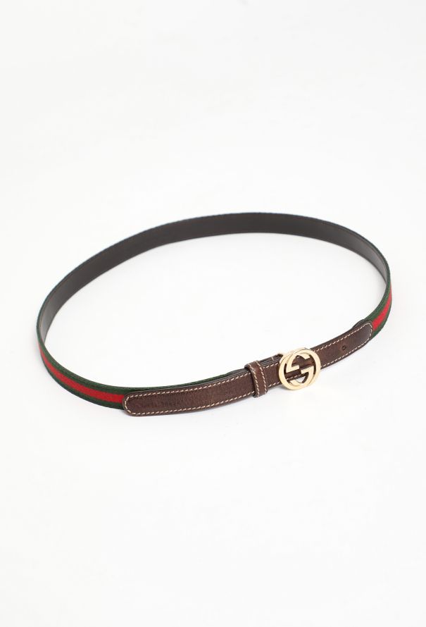 Gucci Vintage 'GG' Striped Belt - 3 Gucci Vintage 'GG' Striped Belt - 3