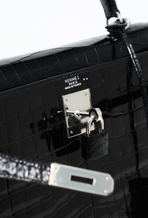 Hermès Black Niloticus Kelly Sellier 32 - 15