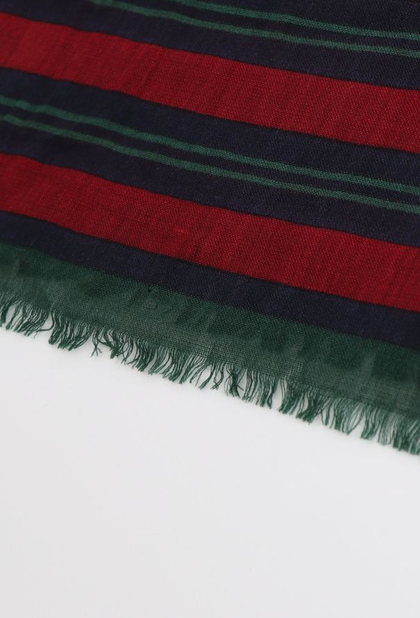 Saint Laurent ‘70s Striped Fringe Trim Scarf - 6 Saint Laurent ‘70s Striped Fringe Trim Scarf - 6