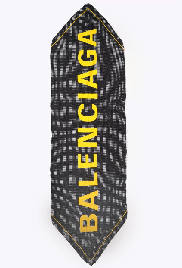 Balenciaga Graphic Logo Polka Dot Scarf - 1