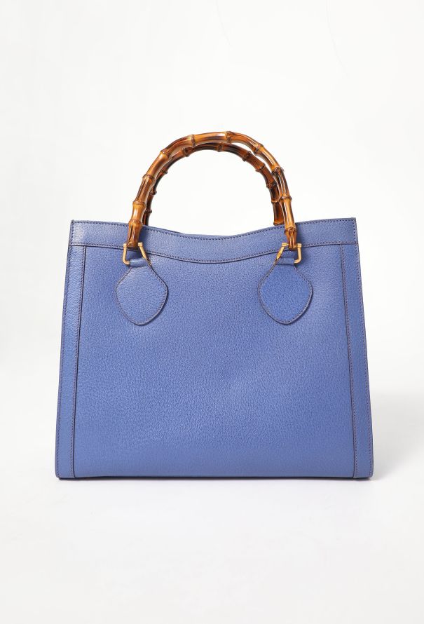 Gucci Blue Diana Bamboo Tote Bag - 3