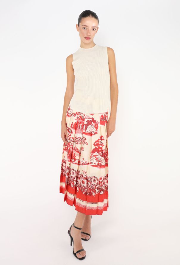 Gucci Resort 2017 Porcelain Print Silk Skirt - 5
