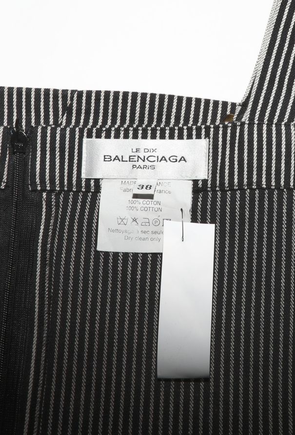 Balenciaga ICONIC S/S 2001 Le Dix Pinstripe Dress - 7