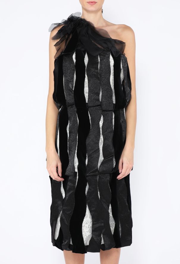 Rodarte F/W 2007 Ribbon Pleated Dress - 3