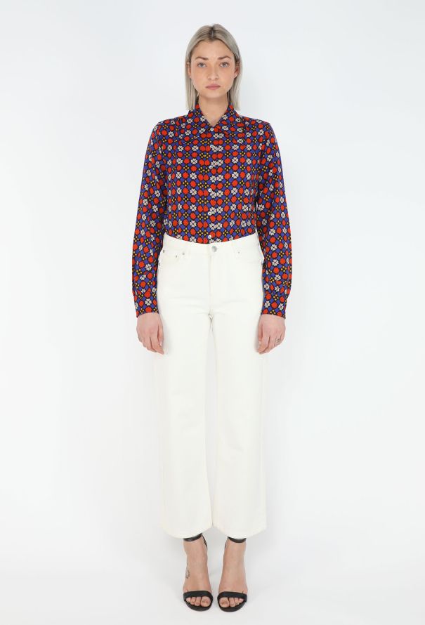 Saint Laurent ICONIC Fall 1971 Printed Crêpe Blouse - 5