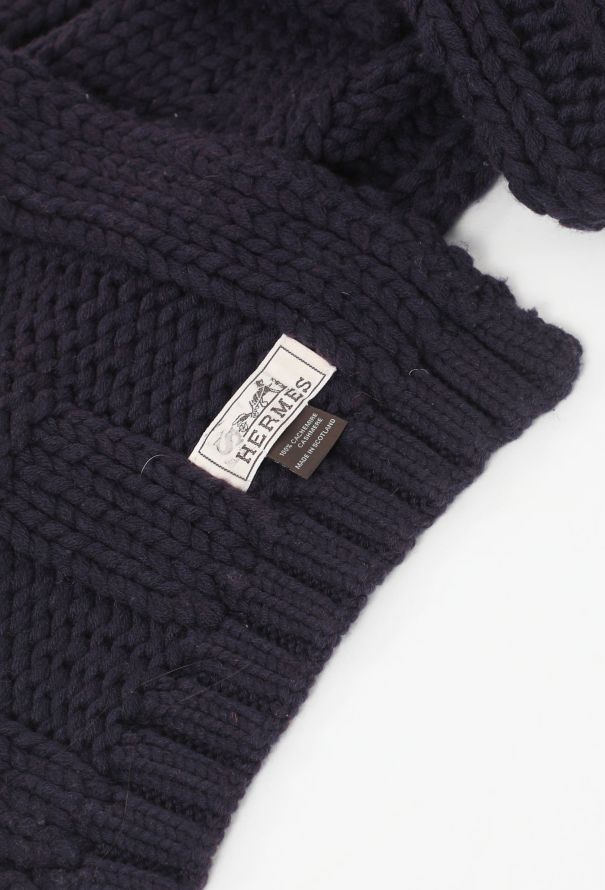 Hermès Scottish Cashmere Cableknit Scarf - 5 Hermès Scottish Cashmere Cableknit Scarf - 5