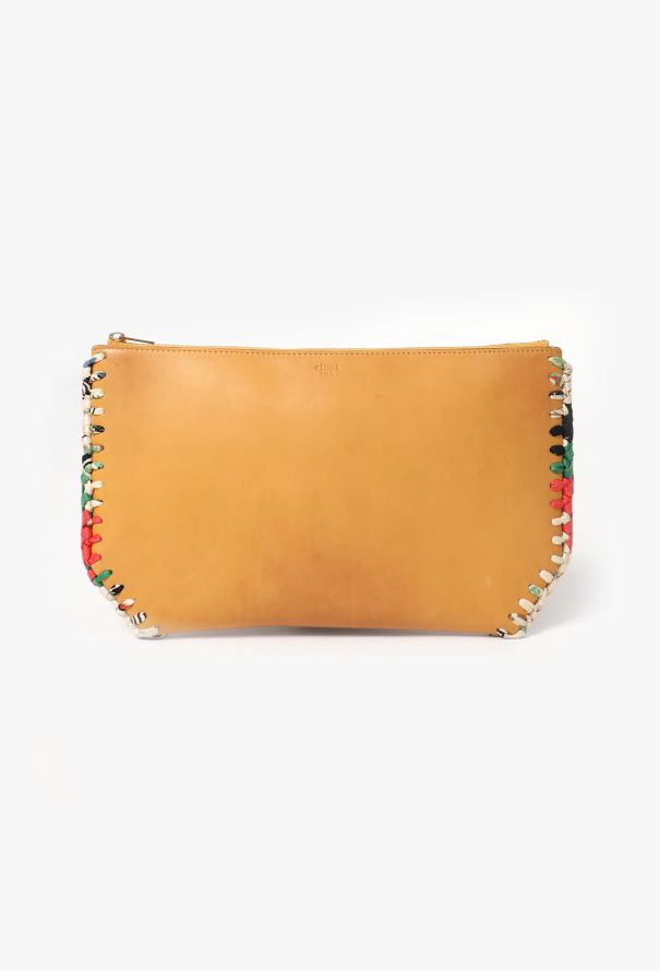 Céline Silk Scarf Trim Clutch - 1
