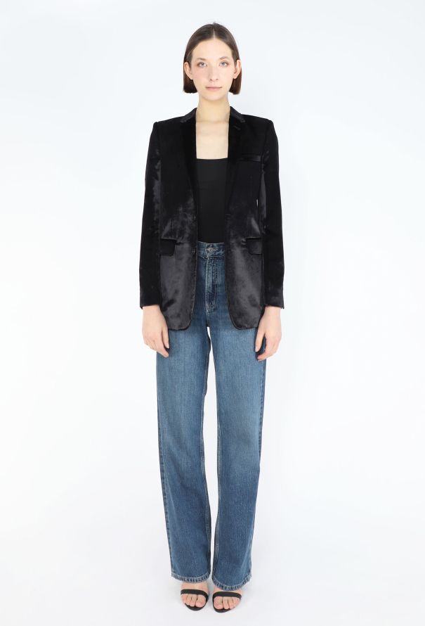 Saint Laurent 2015 Velvet Smoking Blazer - 2