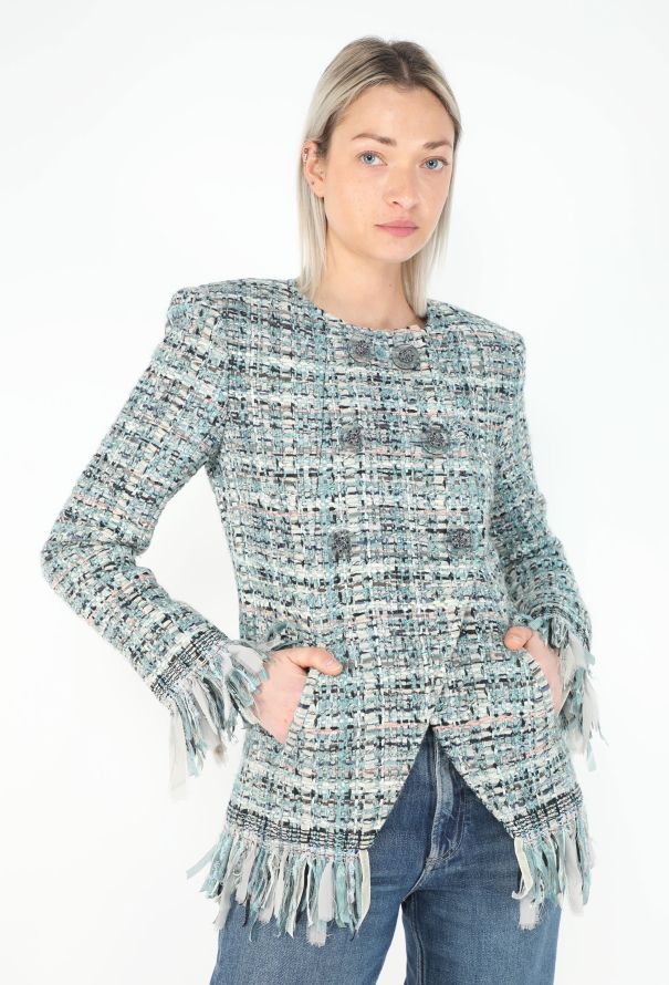 Chanel Pre-Fall 2017 Paris-Cosmopolitan Lesage Fringed Tweed Jacket - 5