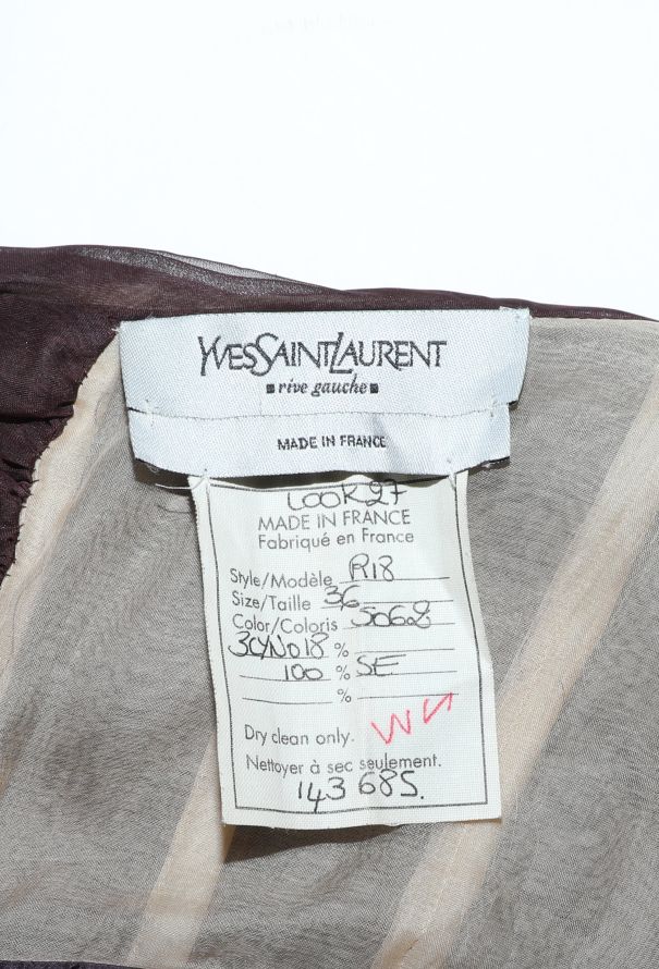 Saint Laurent Ruffled Taffeta Bustier Dress - 5