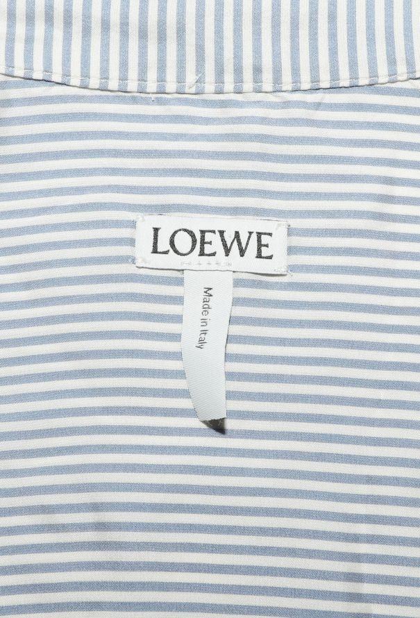 Loewe Fringed Cuff Silk Shirt Dress - 5 Loewe Fringed Cuff Silk Shirt Dress - 5