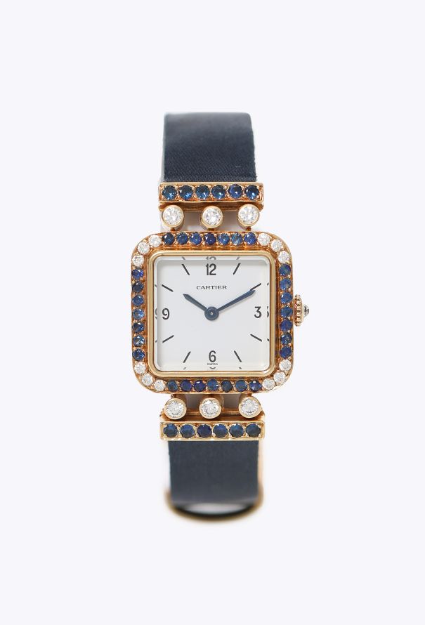Cartier Ultra Rare 1988 Sonate Sapphires & Diamonds Watch - 1