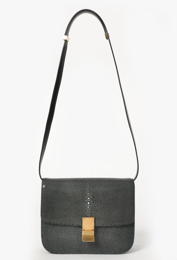 Céline Black Classic Galuchat Bag - 1