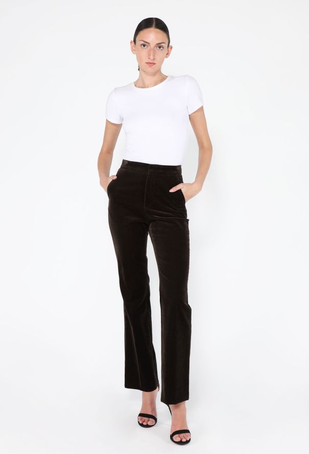 Loro Piana Gaby Velvet Flared Trousers, F/W 2024 - 1