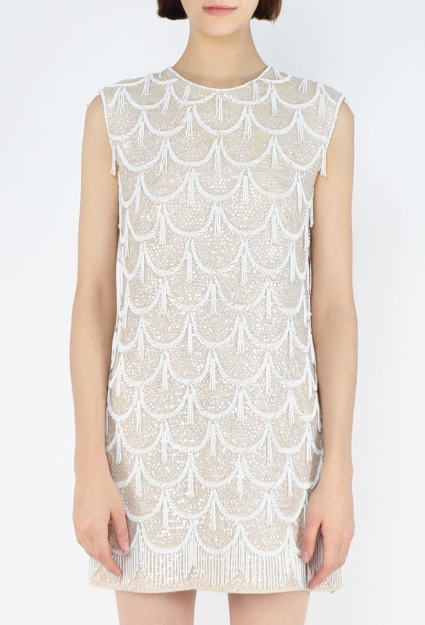 1960s Hand-Beaded Sequin Flapper Dress - 2