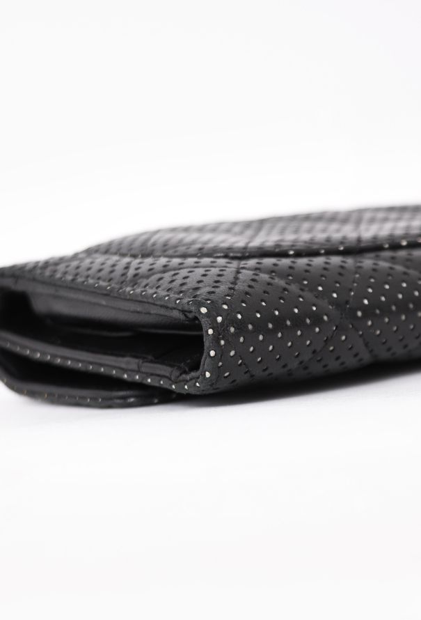 Chanel Black Perforated Flap Wallet - 10 Chanel Black Perforated Flap Wallet - 10