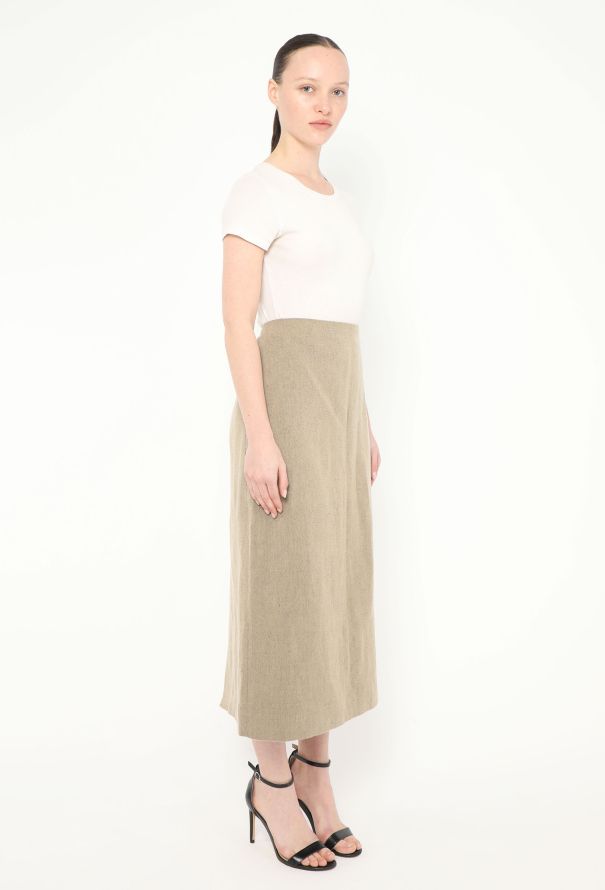 The Row S/S 2023 Alma Linen Skirt - 4