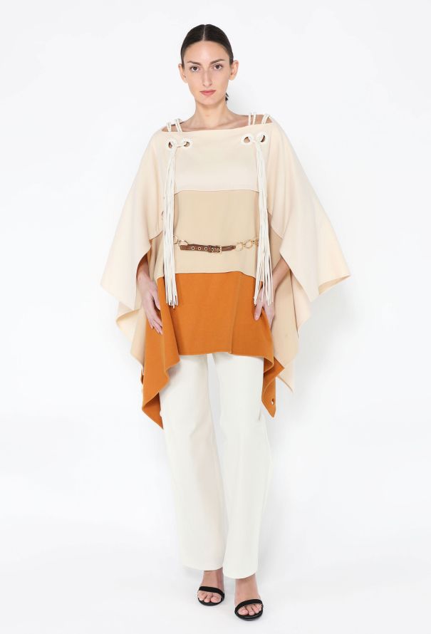 Louis Vuitton S/S 2006 Belted Cashmere Poncho - 4