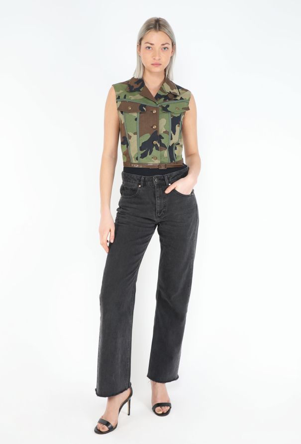 Dior Spring 2001 Camouflage Notched Vest - 2