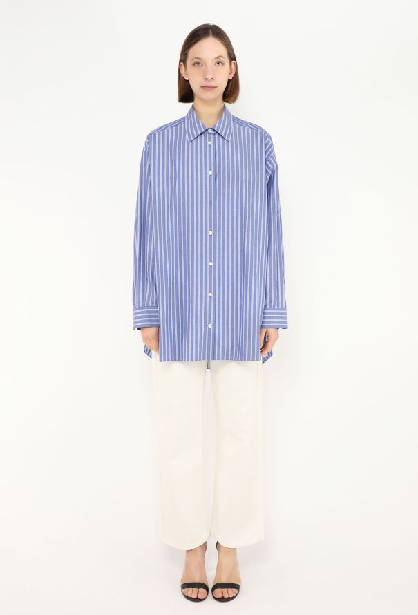The Row 2025 Luka Pinstripe Shirt - 3