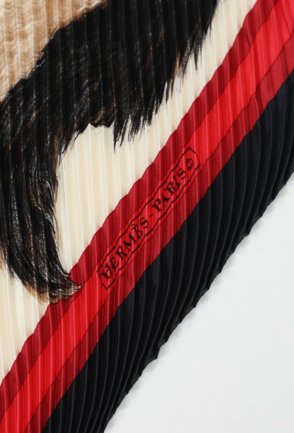 Hermès 1985 Pleated Losange Scarf 'Les Chats' - 5