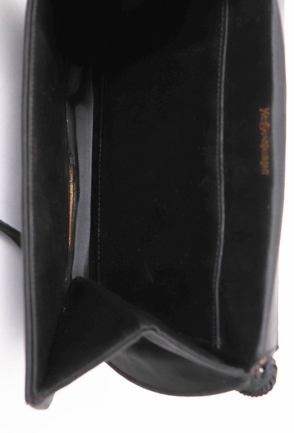 Saint Laurent '80 Couture Black Silk Clutch - 13 Saint Laurent '80 Couture Black Silk Clutch - 13