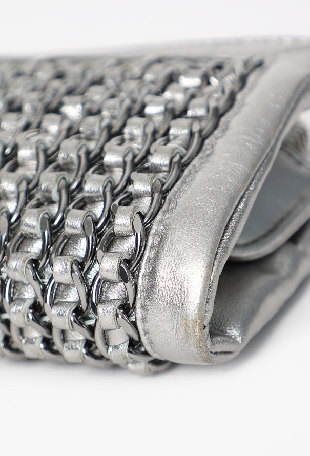 Chanel Metallic Silver Chainlink Clutch - 10