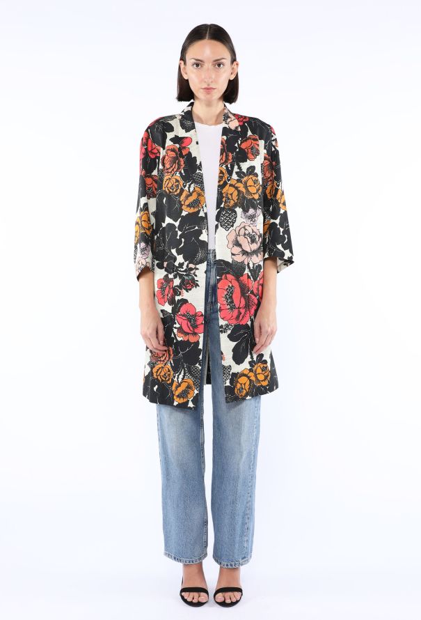 Dries Van Noten Floral Open-Front Coat - 1