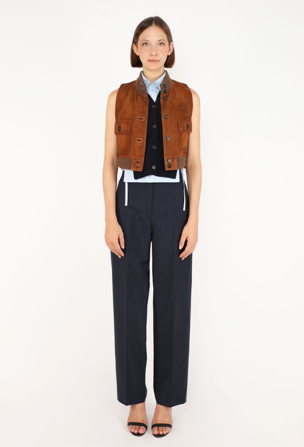 Miu Miu Suede Bomber Vest, S/S 2026 - 4