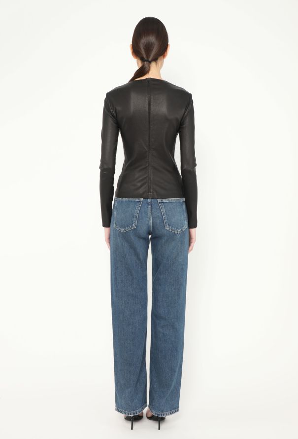 Céline 2010 Lambskin Fitted Top - 3 Céline 2010 Lambskin Fitted Top - 3