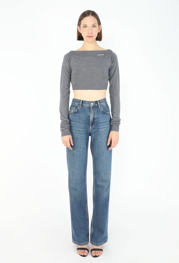 Miu Miu S/S 2025 Boatneck Cropped Pullover - 1