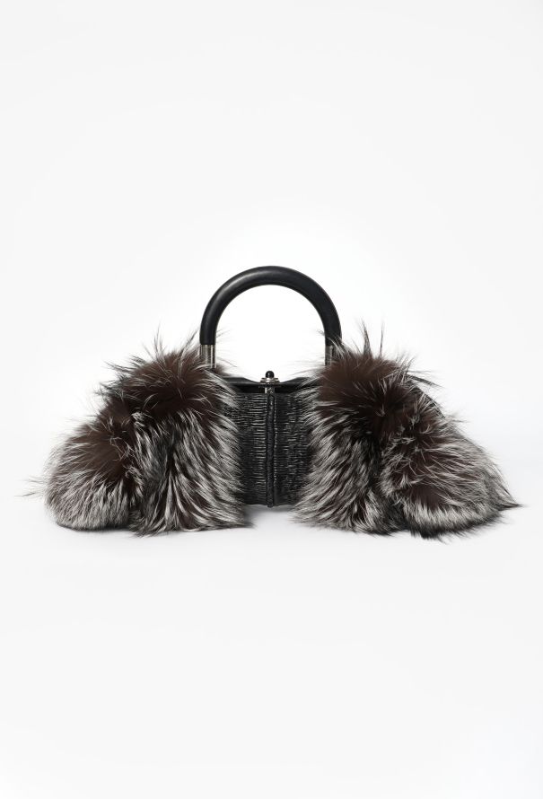 Dior 2008 Karenina Fox Fur Top-Handle Bag - 6