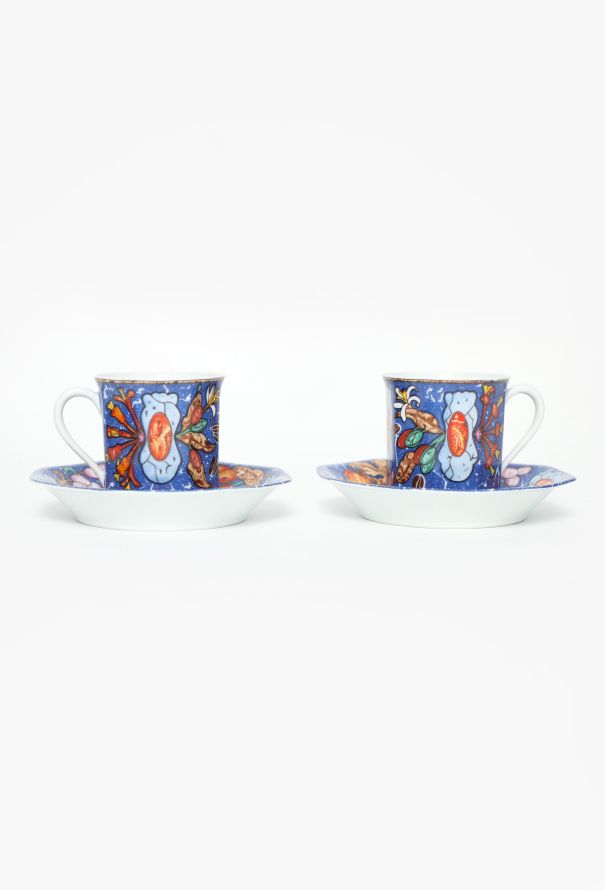 Hermès '80s 'Pierres d'Orient et d'Occident' Porcelain Espresso Set - 1