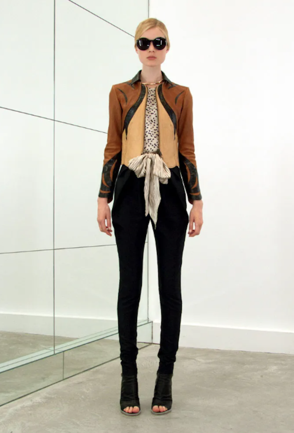Resort 2010 Scalloped Leather Jacket | Authentic & Vintage