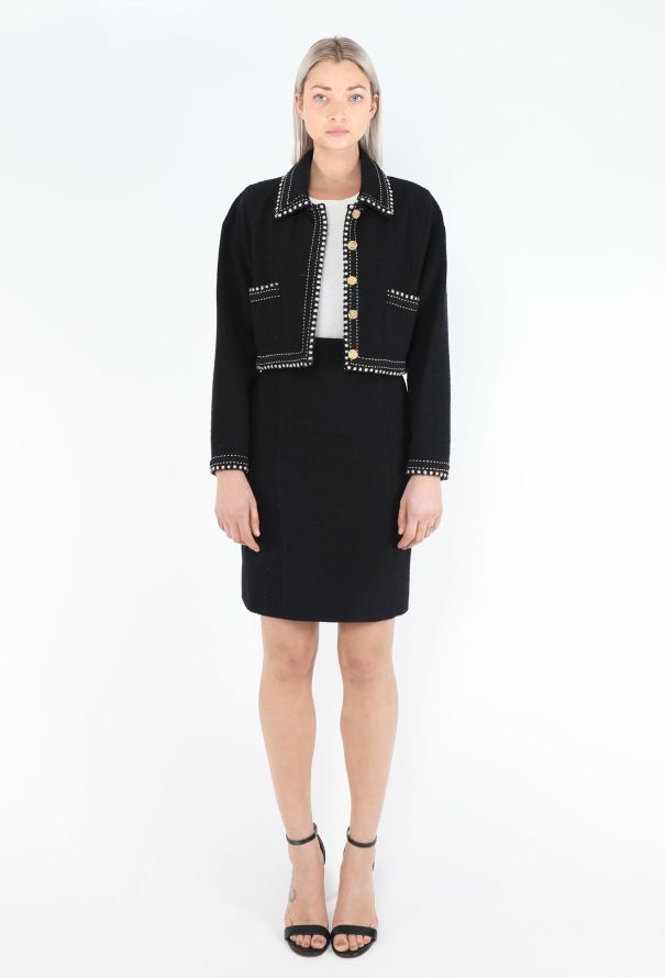 Chanel COLLECTOR S/S 1987 Bouclé Trim Set - 2