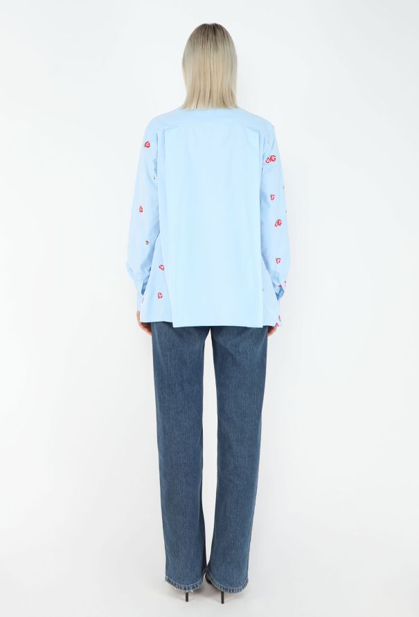 Miu Miu 2019 Embroidered Shirred Blouse - 4
