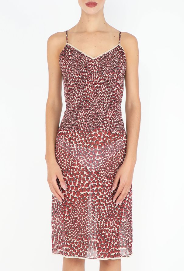 Prada Iconic S/S 2000 Heart Print Slip Dress - 4