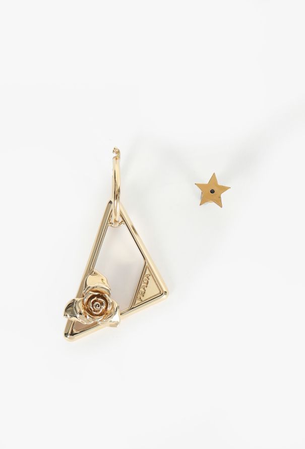Prada Rose Logo Drop Earring Set, 2023 - 1