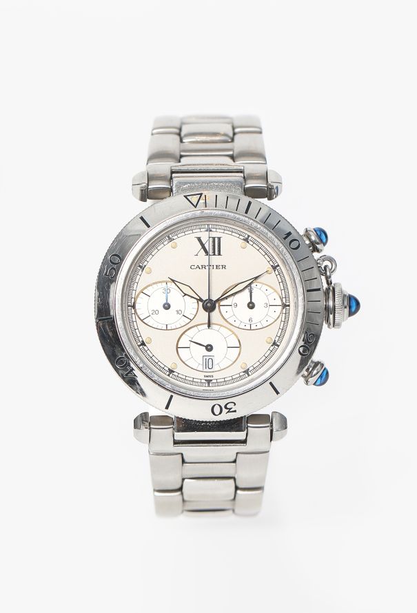 Cartier Vintage Pasha Chronograph Steel Watch - 1