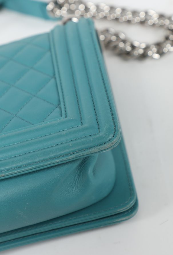Chanel Turquoise Medium Boy Bag - 8