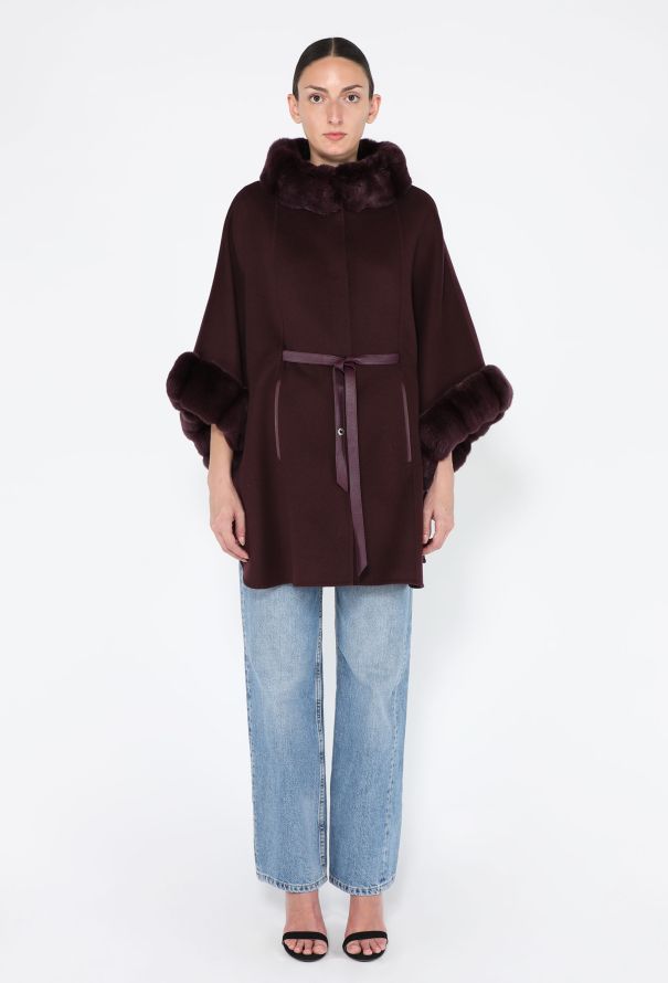 Loro Piana Cashmere & Fur Trim Salzburg Cape, 2024 - 3
