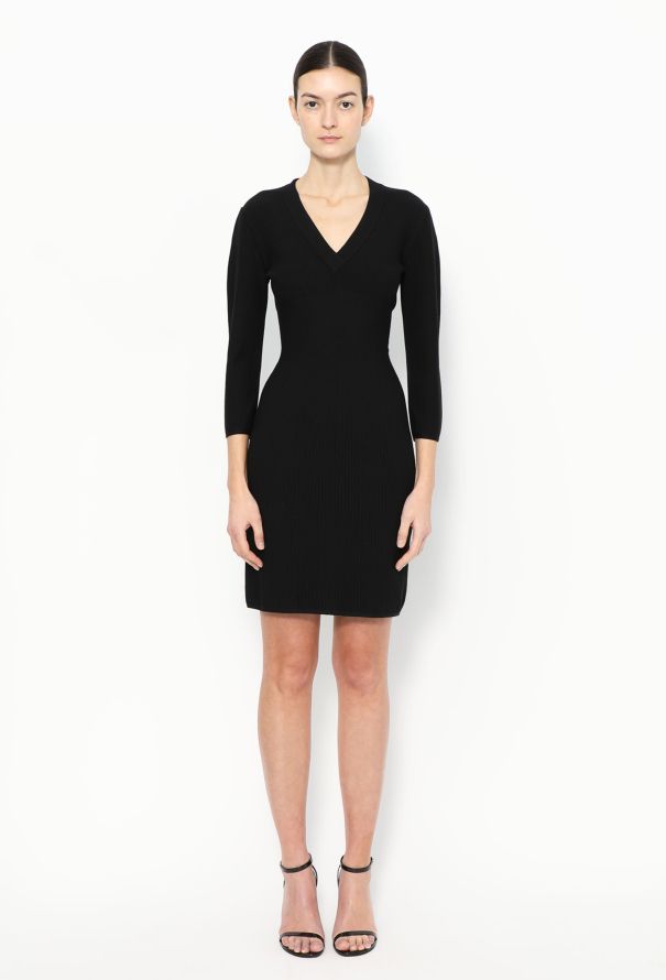 Alaïa Classic Ribbed Bodycon Dress - 2