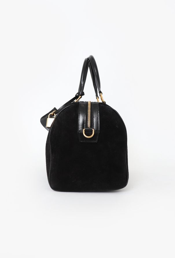 Céline Black Suede Boston Bag - 6 Céline Black Suede Boston Bag - 6
