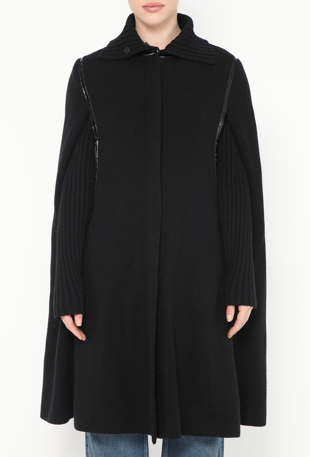 Alexander McQueen Ribbed Knit Cape - 3 Alexander McQueen Ribbed Knit Cape - 3
