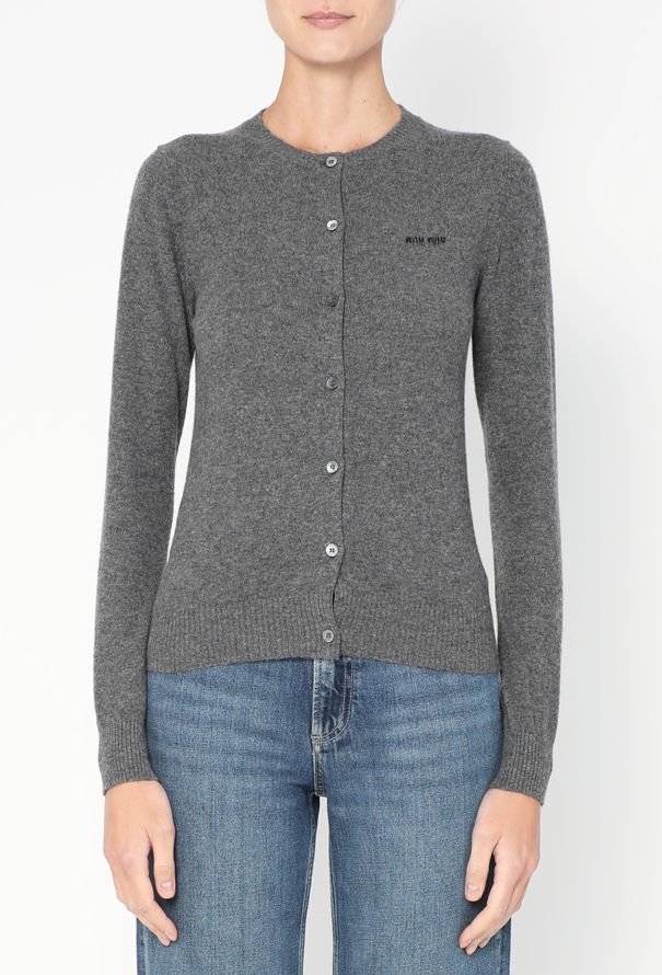 Miu Miu F/W 2023 Cashmere Logo Cardigan - 1
