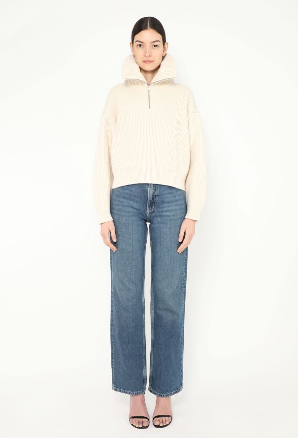 Alaïa F/W 2021 Ribbed Zip Cropped Sweater - 4